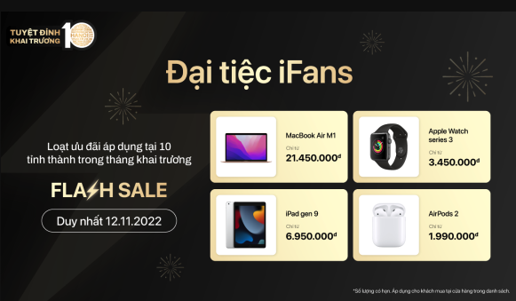Chiều lòng iFans cả nước với đồ Apple giảm tới 55% 1 FlashSale Banner App